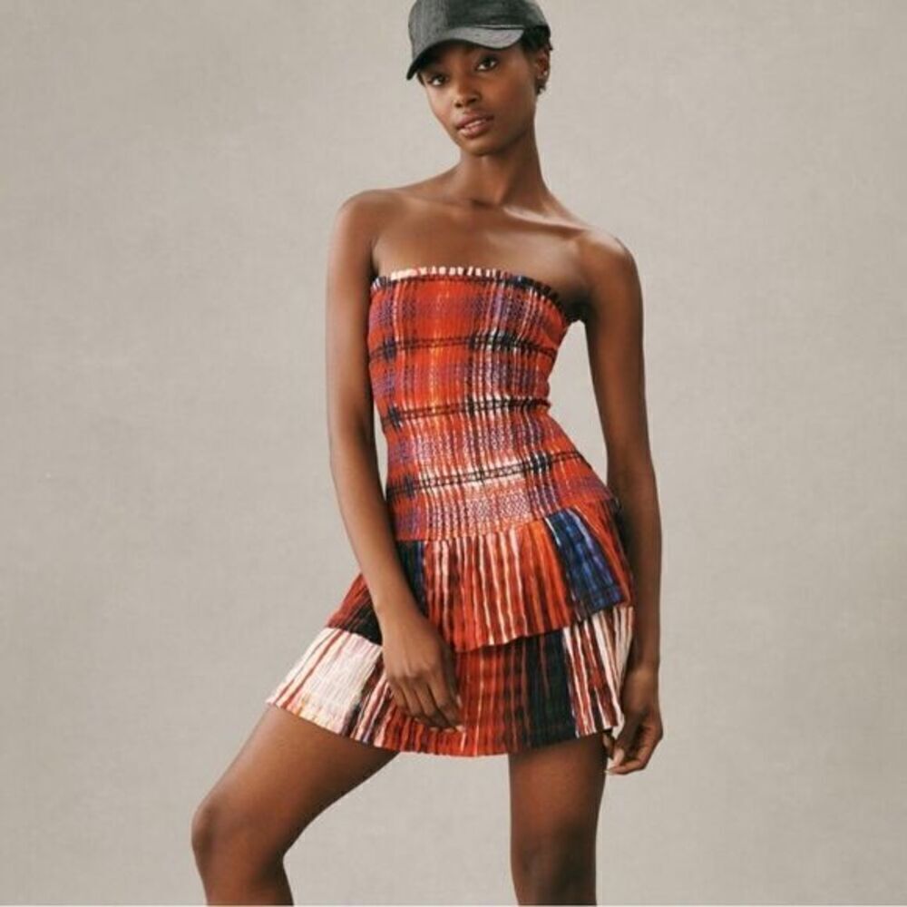 NWT Plenty by Tracy Reese Strapless Tiered Mini Dress